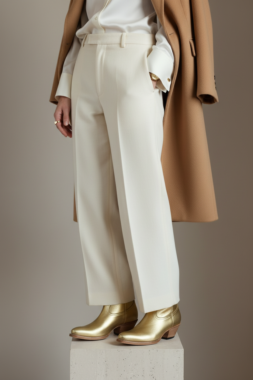 The Payton Boot — Gold Metallic — Atelier detail view 7, hand-lasted premium calfskin