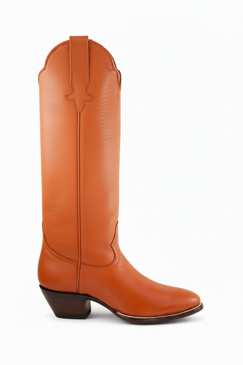 The Georgia Tall Boot — Heritage Palette - Detail view 4, hand-lasted premium calfskin boot by Heirloom Field