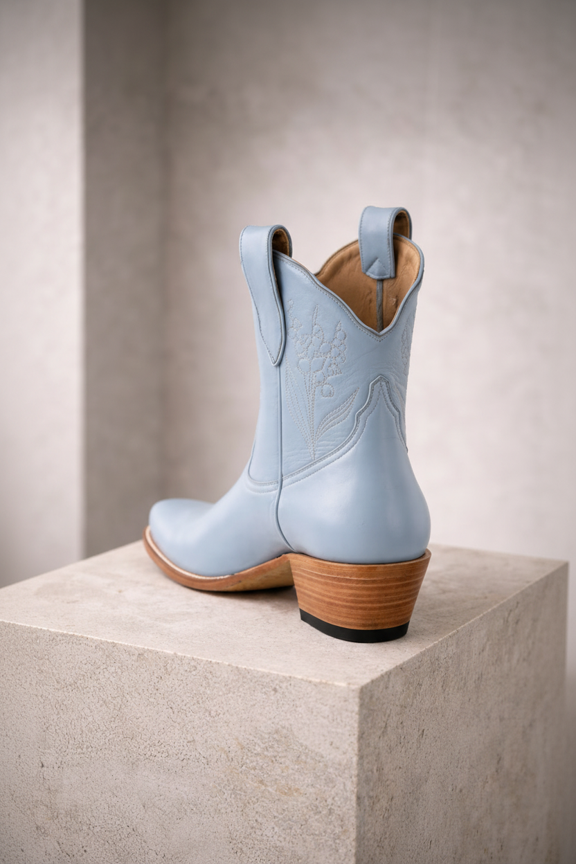 The Lily of the Valley Boot - Detail view 3, hand-lasted premium calfskin boot by Heirloom Field
