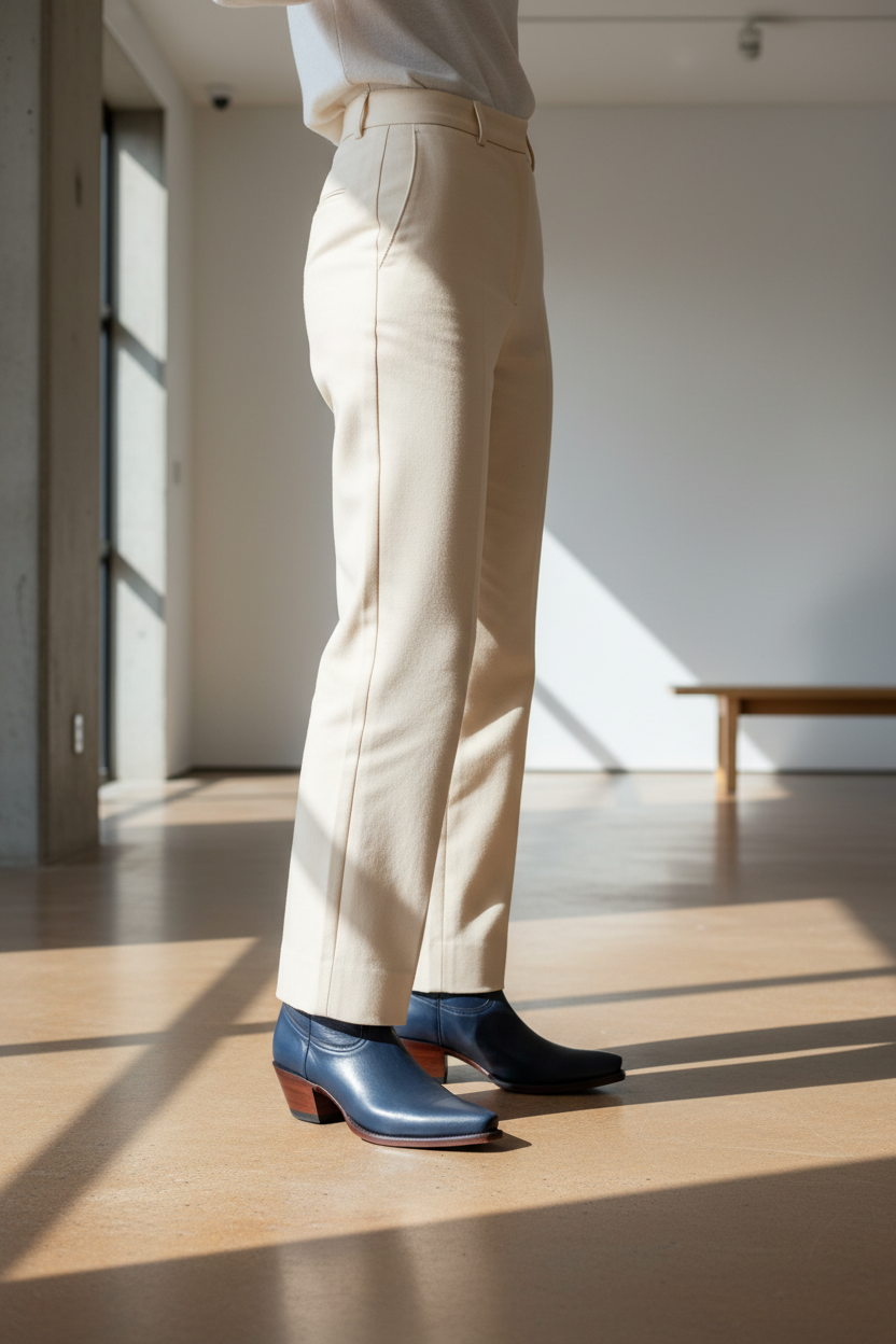 The Payton Boot — Heritage Palette — Detail view of premium calfskin texture and tonal stitching