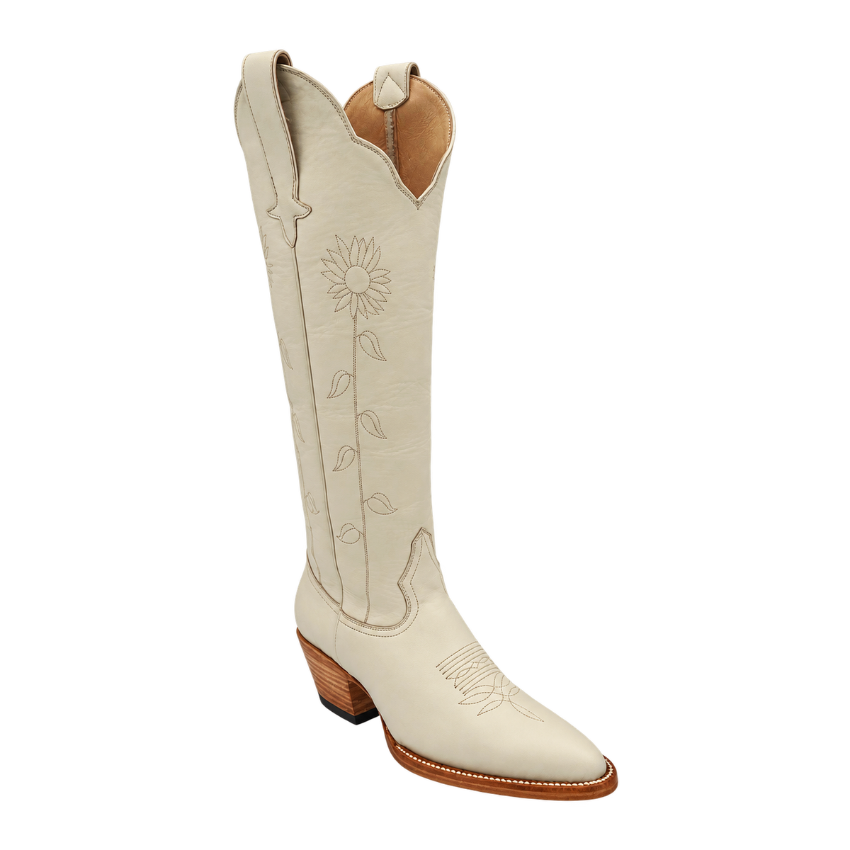 Sunflower boot in Bone, front three-quarter view on a transparent background.