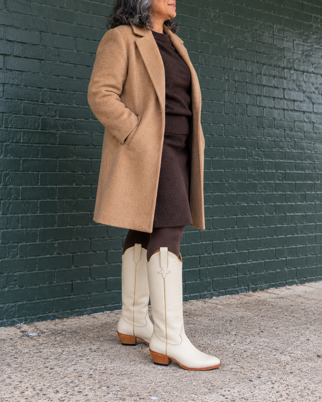 McCall Bone winter camel wool. AI-generated editorial image.