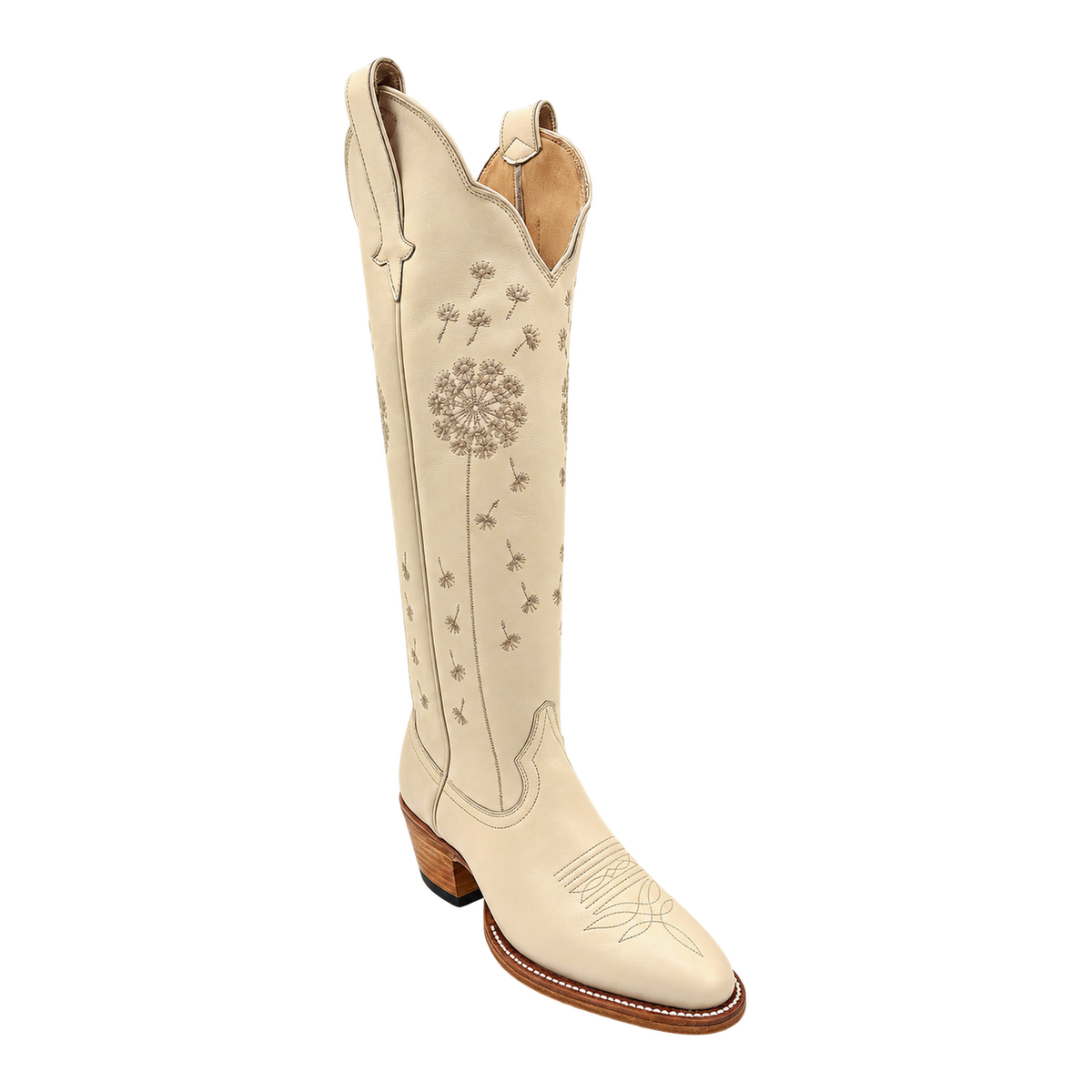 Dandelion Boot in Bone, 45-degree three-quarter product render.