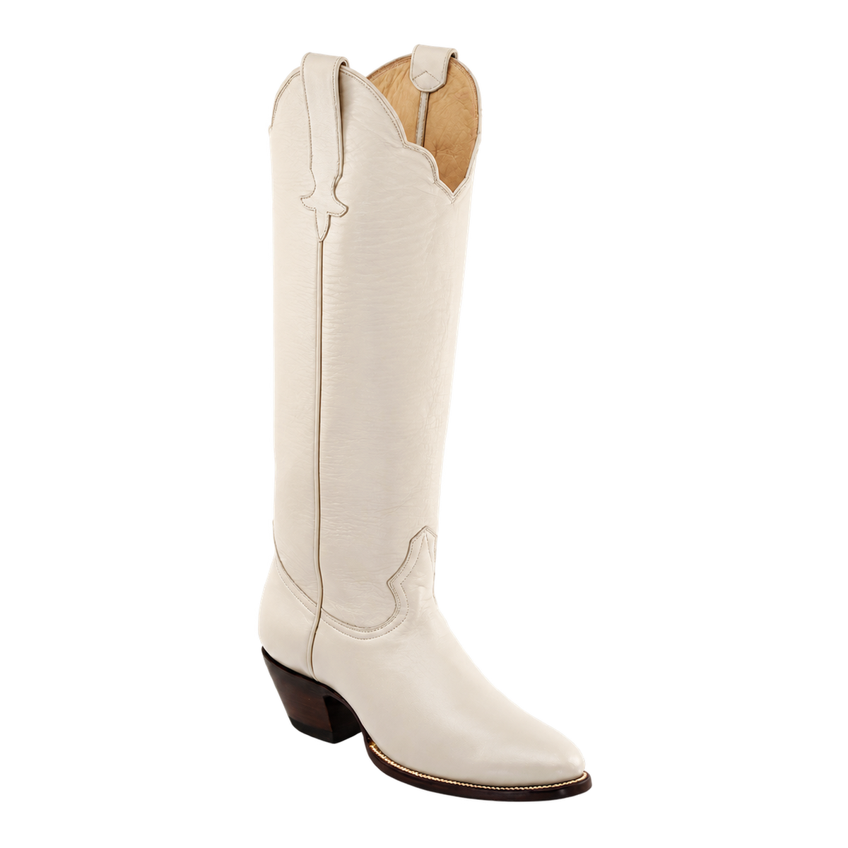 Bone Georgia Tall boot, 45-degree three-quarter view on transparent background.