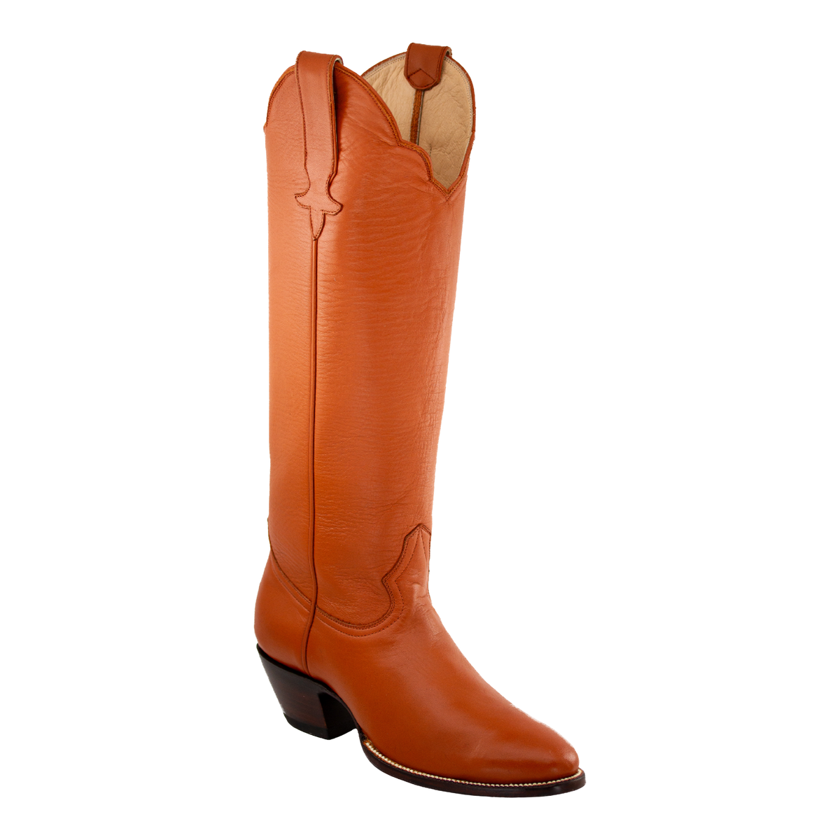 Chestnut Georgia Tall boot, three-quarter view with transparent background.