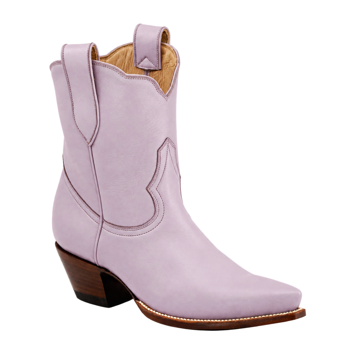 Lavender Payton boot, approved three-quarter studio render.