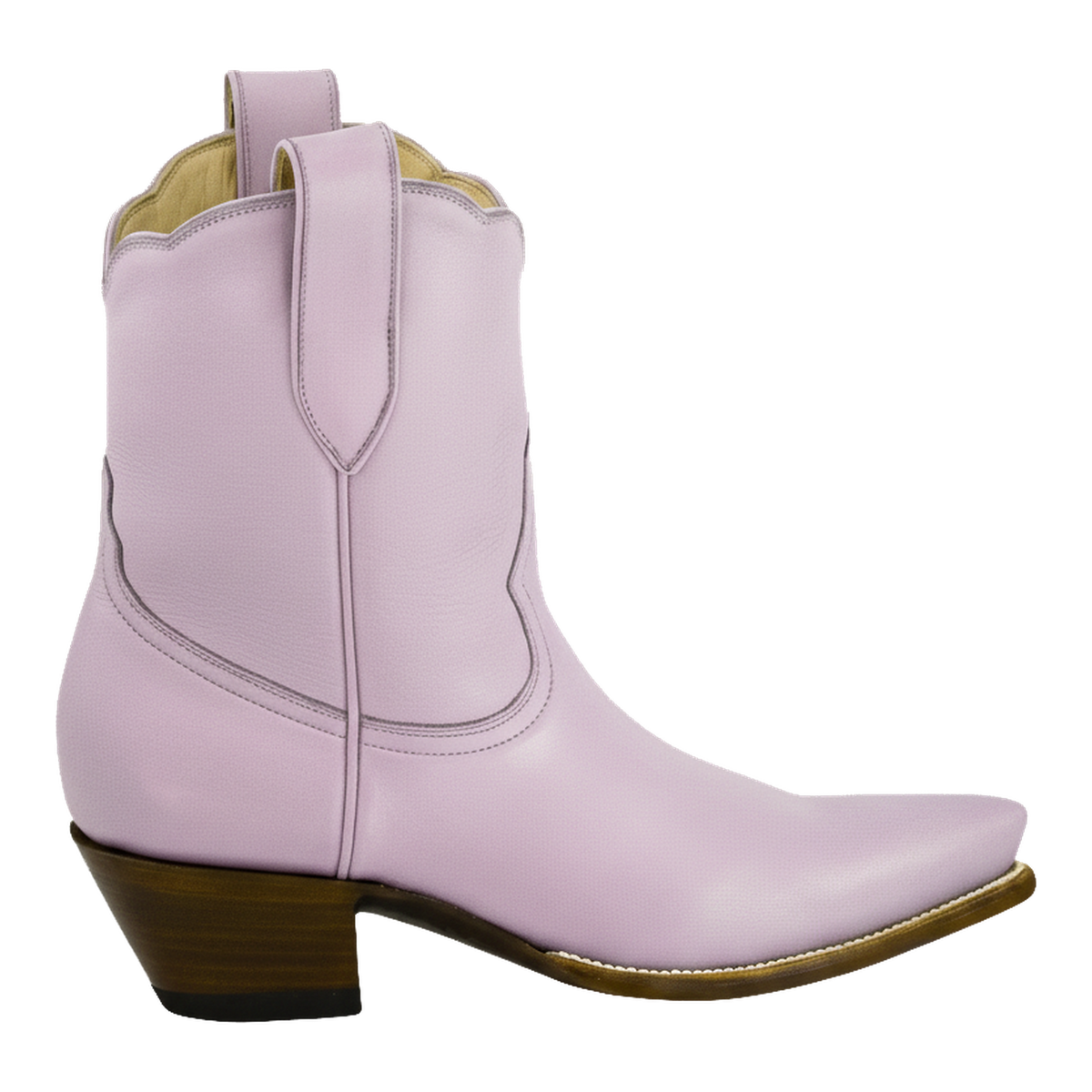 Lavender Payton boot, side studio view