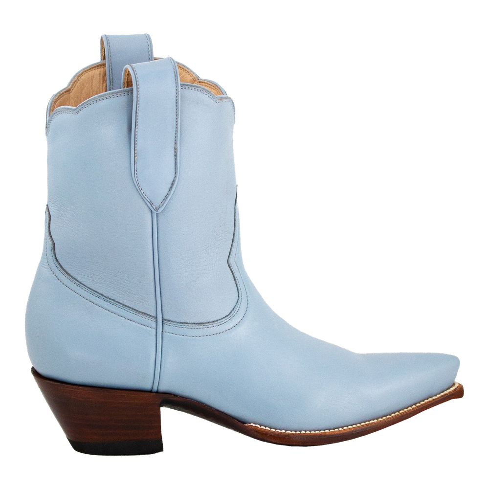 Powder Blue Payton boot, side studio view