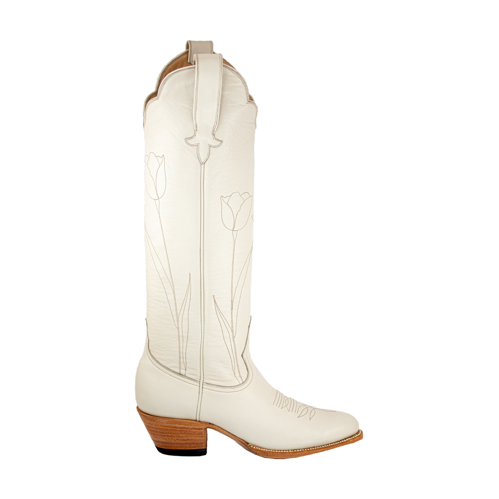 Bone Tulip boot, owner-supplied original side photograph with transparent background
