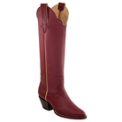 Maroon and Gold McCall boot with gold piping and star-shaped pull detail, shown in three-quarter view.