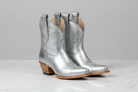 The Payton Boot — Silver Metallic — Atelier detail view 7, hand-lasted premium calfskin
