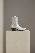 The Payton Boot — Silver Metallic Lizard — Hand-lasted luxury boot in premium calfskin, crafted by Heirloom Field atelier