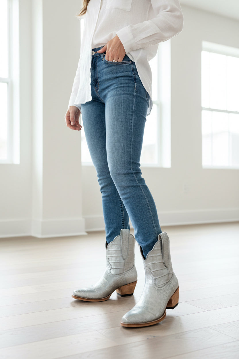 The Payton, Silver Metallic Alligator | Brand