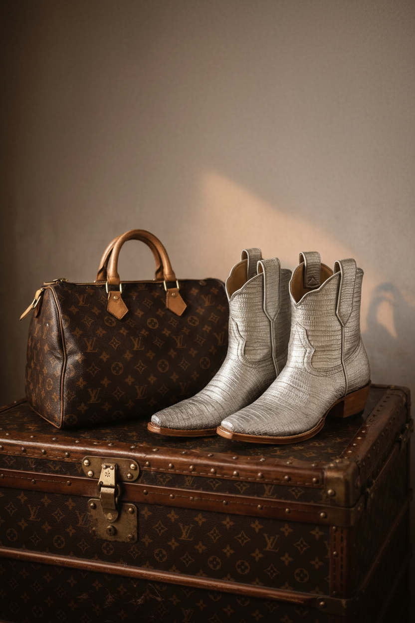 The Payton Boot — Silver Metallic Lizard — Atelier detail view 4, hand-lasted premium calfskin