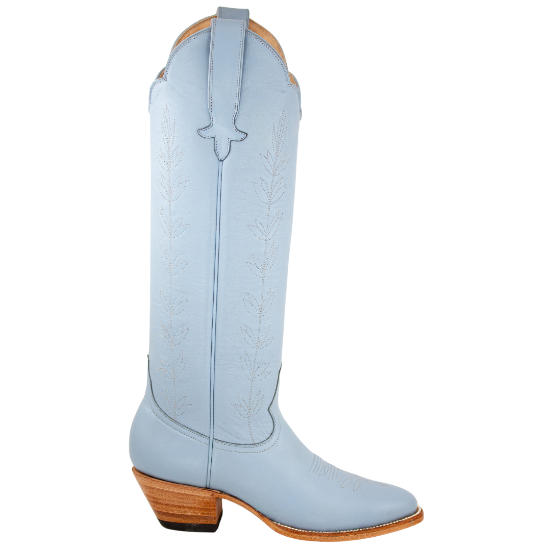 Powder Blue Vine boot, original studio side view