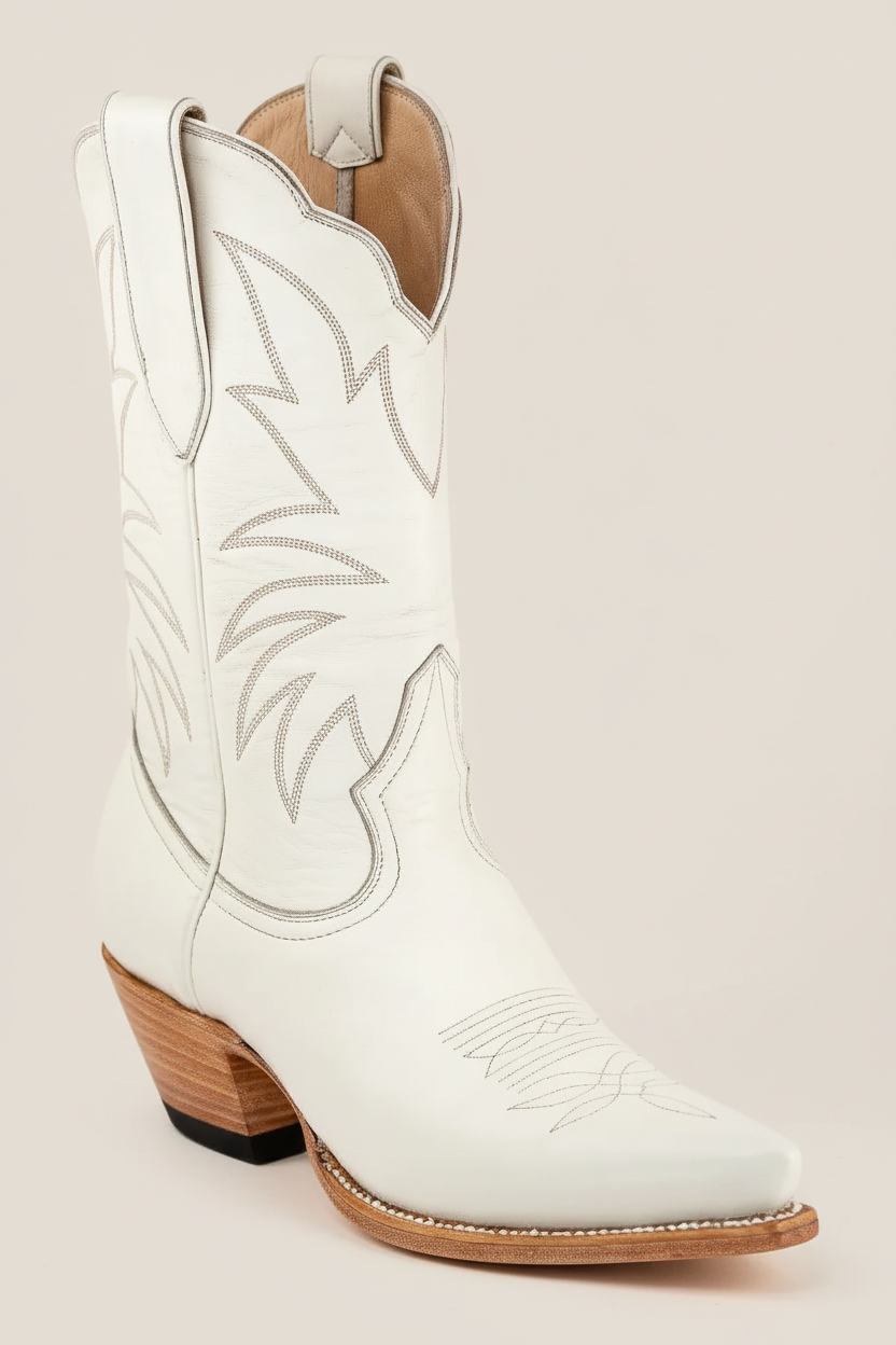 The Taylor Midi Boot — Heritage Palette — Atelier detail view 6, hand-lasted premium calfskin