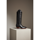 Black Butterfly tall western boot with tonal butterfly details