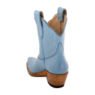 Powder Blue Lily of the Valley boot, rear view on a transparent background.