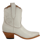 Shelly boot, side view on a transparent background.
