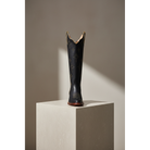 The North Star Boot — Side profile showing architectural silhouette and stacked leather heel