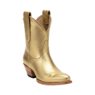 Gold Payton boot, front three-quarter view on a transparent background