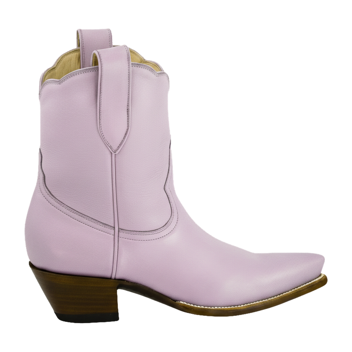 Lavender Payton boot, side studio view