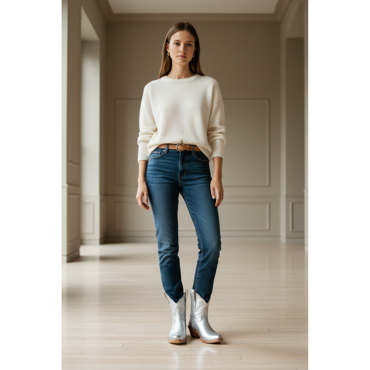 The Payton Boot — Silver Metallic — Atelier detail view 10, hand-lasted premium calfskin