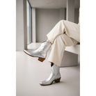 The Payton Boot — Silver Metallic — Atelier detail view 12, hand-lasted premium calfskin