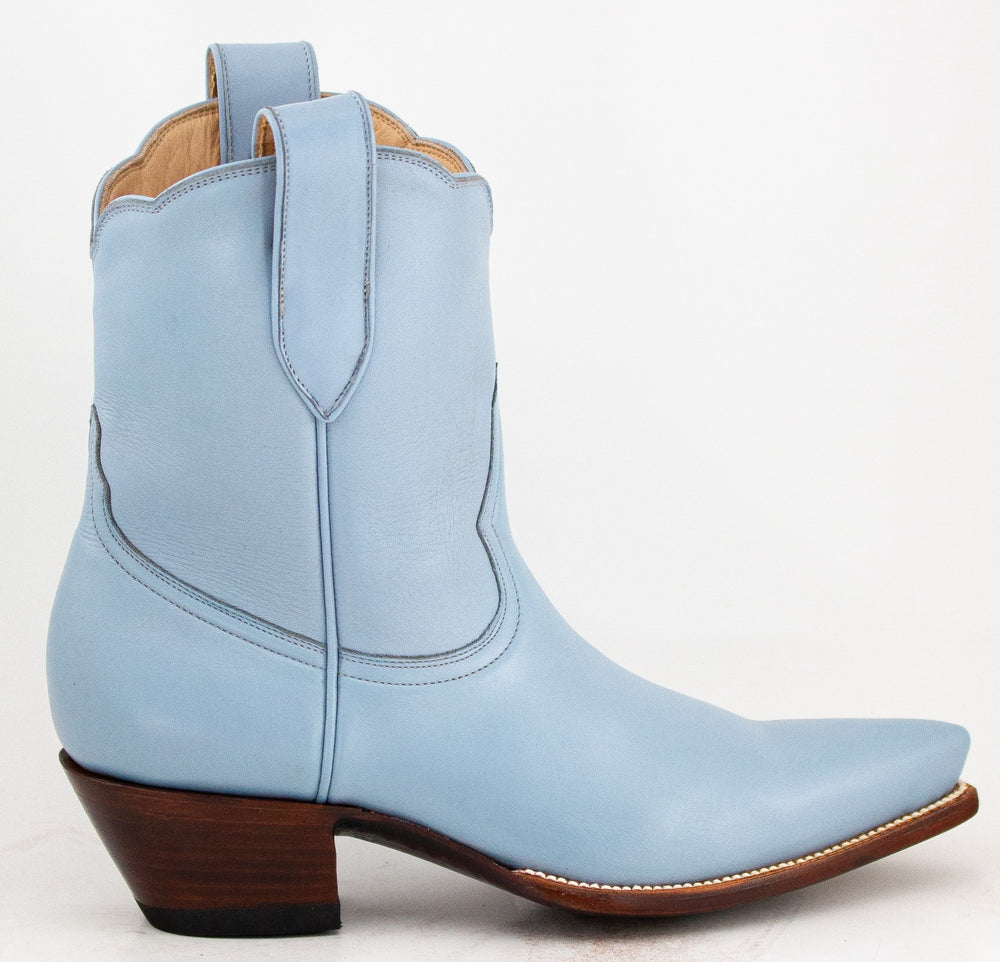 Heirloom Field Payton boot in Powder Blue, original side-profile studio photograph.
