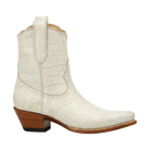 Putty Alligator Payton boot, side view on a transparent background.