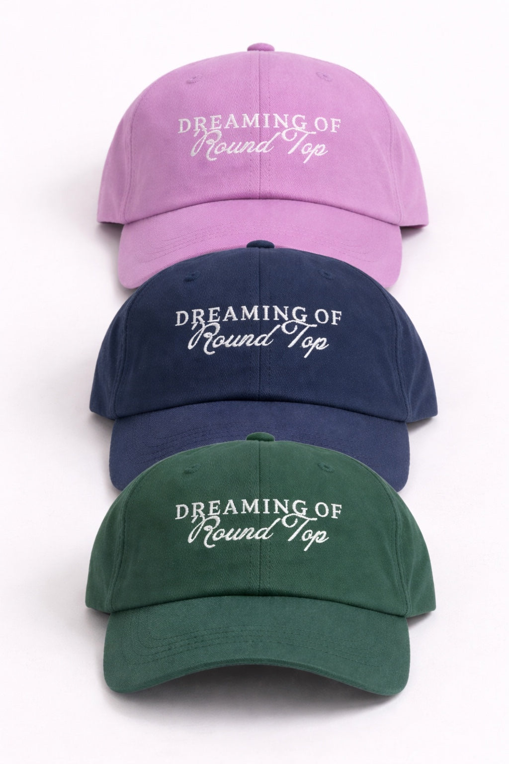 Dreaming of Round Top caps in lavender, navy and hunter green.
