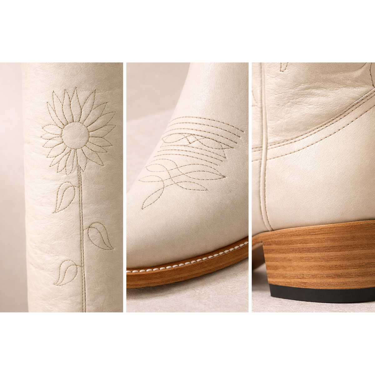 Sunflower boot detail panels