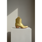 The Payton Boot — Gold Metallic Alligator — Hand-lasted luxury boot in premium calfskin, crafted by Heirloom Field atelier