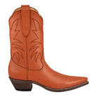 Taylor Midi Boot in Chestnut, side-view product render with espresso heel and sole edge