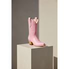 The Taylor Midi Boot — Spring Palette — Side profile showing architectural silhouette and stacked leather heel