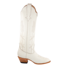 Bone Bluebonnet tall western boot, 90-degree side profile view.