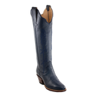 Navy Bluebonnet tall western boot, front three-quarter view