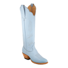 Powder Blue Bluebonnet tall western boot, front three-quarter view
