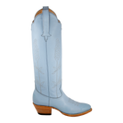 Powder Blue Bluebonnet tall western boot, 90-degree side profile view