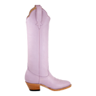 Lavender Georgia Tall boot, owner original 90-degree side view on transparent background