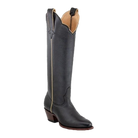McCall boot in Black and Gold, original front three-quarter product photograph with plain shaft and gold piping.