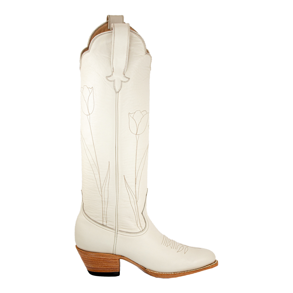 Bone Tulip boot, owner-supplied original side photograph with transparent background