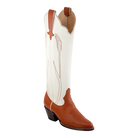 Chestnut and Bone Wheat boot, three-quarter view