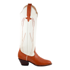 Chestnut and Bone Wheat boot, side view